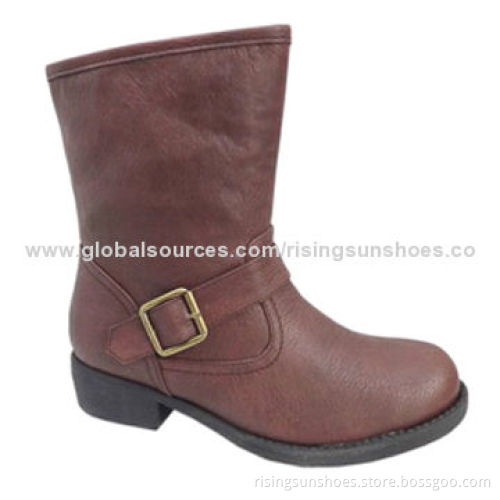 Women's Dress Boots with PU Upper and TPR Outsole, Various Colors are Available